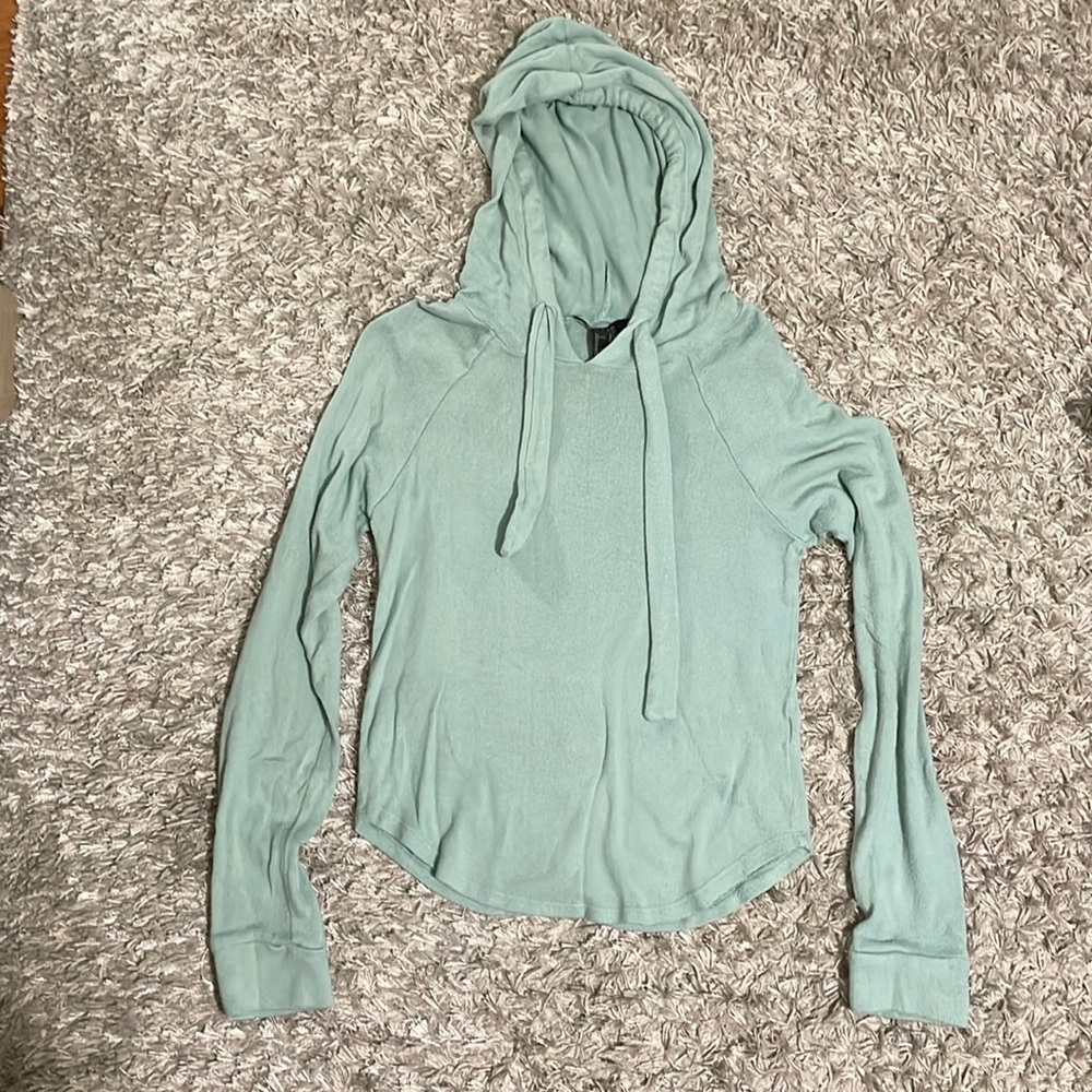 Mint soft light hoodie Forever 21 Small